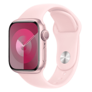 Smartwatch Apple Watch 9 GPS + Cellular, 41mm Pink Aluminium Case, Light Pink Sport Band - M/L imagine