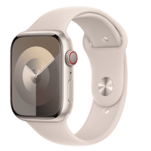 Smartwatch Apple Watch 9 GPS + Cellular, 41mm Starlight Aluminium Case, Starlight Sport Band - M/L imagine