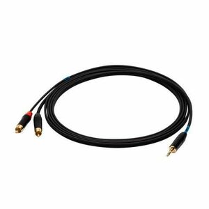 Cablu audio SSQ MiJRCA2, Jack 3.5 mm - 2xRCA, 2 m, Negru imagine