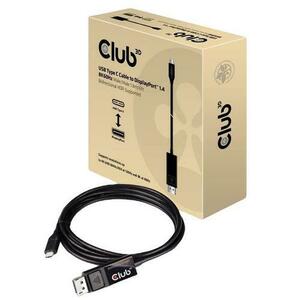 Cablu Club3D, DisplayPort 1.4 - USB 3.1 tip C, 1.8 m, Negru imagine