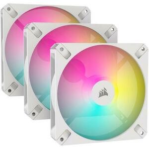 Ventilator Corsair iCUE RGB AR120, ARGB-compatible, 120 mm, 3 buc/set (Alb) imagine