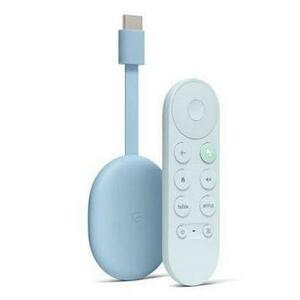 Media player Google Chromecast TV, 4K, HDMI, Bluetooth, Wi-Fi, Telecomanda (Albastru) imagine