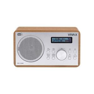 Radio cu ceas Vivax DW-2 DAB, 5W, FM, DAB+, Bluetooth, afisaj LED, 30 posturi presetate, carcasa lemn, maro imagine