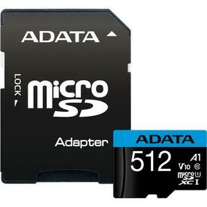 Card MicroSD ADATA, 512 GB, MicroSDXC, clasa 10, standard UHS-I U1 imagine
