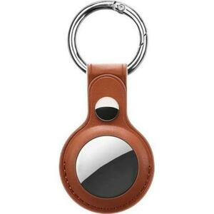 AirTag Devia Leather Key Ring, Maro imagine