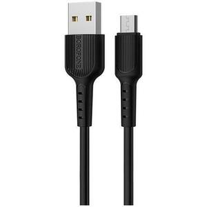 Cablu de date Borofone BX16 Easy, USB - microUSB, 2A, 1m, Negru imagine