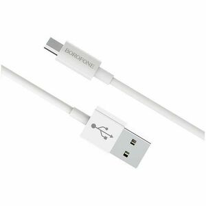 Cablu de date Borofone Bloom BX22, USB - MicroUSB, 1 m, 2.4A, Alb imagine