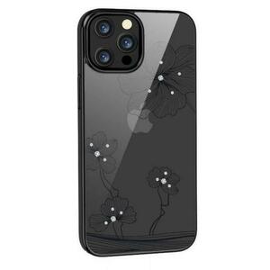 Protectie Spate Devia Crystal Flora pentru Apple iPhone 13 Pro (Transparent/Negru) imagine