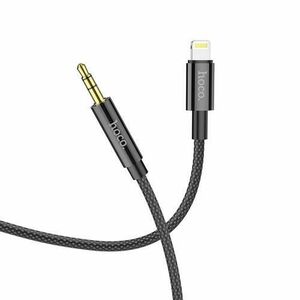 Cablu Audio 3.5mm - Lightning HOCO UPA19, 1m, Negru imagine