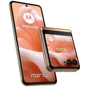 Telefon Mobil Motorola Razr 40 Ultra, Procesor Qualcomm SM8475 Snapdragon 8+ Gen 1, Octa-Core, Foldable LTPO AMOLED Capacitive touchscreen 6.9inch, 8GB RAM, 256GB Flash, Camera Duala 12 + 13 MP, 5G, Wi-Fi, Dual SIM, Android (Portocaliu) imagine