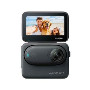 Camera video sport Insta360 GO3, 64GB, Control Vocal, Waterproof IPX8, Editare AI (Negru) imagine