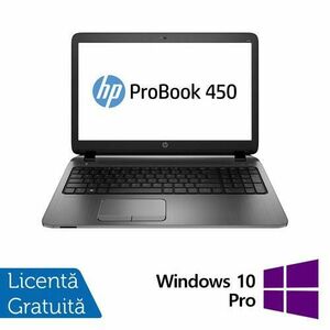 Laptop Refurbished HP ProBook 450 G3, Intel Core i5-6200U 2.30GHz, 8GB DDR4, 256GB SSD, 15.6 Inch HD, Webcam + Windows 10 Pro imagine