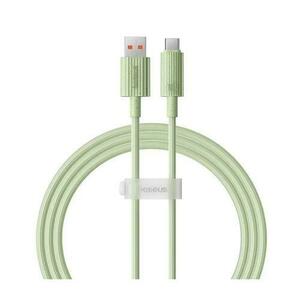 Cablu de date Baseus Habitat Series, Incarcare rapida, USB la USB-C, 100W, 1m (Verde) imagine