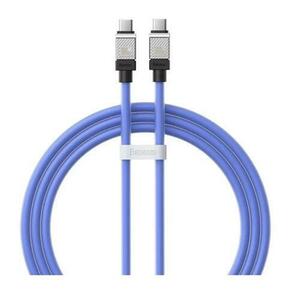 Cablu de date Baseus Coolplay, USB-C la USB-C, 100W, 1m (Albastru) imagine