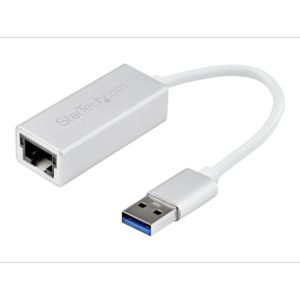 Adaptor de retea, StarTech, USB 3.0, Aluminiu, Pentru MacBook, Alb imagine