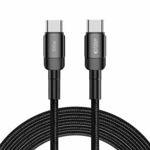 Cablu Date si Incarcare USB-C - USB-C Tech-Protect Ultraboost EVO, 100W, 3m, Negru imagine
