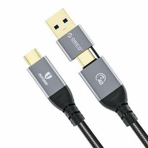 Cablu USB Orico ACC40 100W USB Type-C - USB Type-C sau USB Type A 1m, Negru imagine
