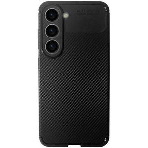 Husa de protectie Devia Carbon Fiber Texture Shockproof pentru Samsung Galaxy S23 Plus, Negru imagine