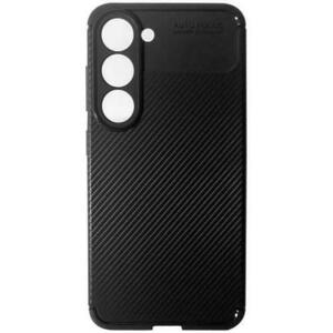 Husa de protectie Devia Carbon Fiber Texture Shockproof pentru Samsung Galaxy S23, Negru imagine