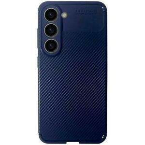 Husa de protectie Devia Carbon Fiber Texture Shockproof pentru Samsung Galaxy S23 Plus, Albastru imagine