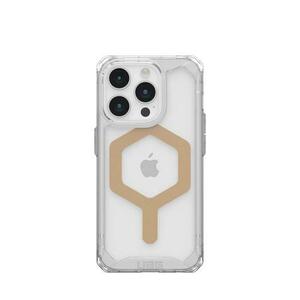 Carcasa UAG Plyo MagSafe compatibila cu iPhone 15 Pro, Transparent/Auriu imagine