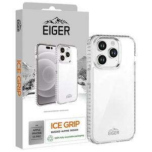 Husa Eiger Ice Grip compatibila cu iPhone 15 Pro, Transparent imagine