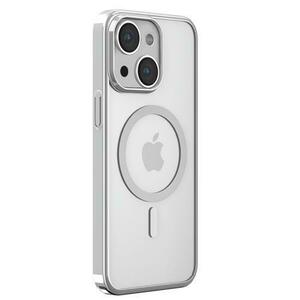 Husa Devia Glimmer Series Magnetic compatibila cu iPhone 15 Plus, Argintiu imagine