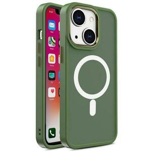 Husa Lemontti Color Matte MagSafe compatibila cu iPhone 15 Plus, Verde imagine