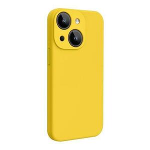 Husa Lemontti Liquid Silicon MagCharge compatibila cu iPhone 15, Galben, protectie 360 grade, material fin, captusit cu microfibra imagine