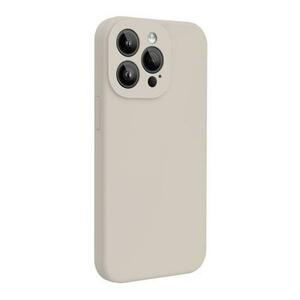 Husa Lemontti Liquid Silicon MagCharge compatibila cu iPhone 15 Pro Max, Bej, protectie 360 grade, material fin, captusit cu microfibra imagine