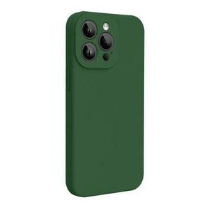 Husa Lemontti Liquid Silicon MagCharge compatibila cu iPhone 15 Pro Max, Verde, protectie 360 grade, material fin, captusit cu microfibra imagine