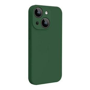Husa Lemontti Liquid Silicon MagCharge compatibila cu iPhone 15 Plus, Verde, protectie 360 grade, material fin, captusit cu microfibra imagine
