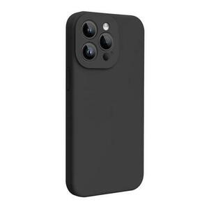 Husa Lemontti Liquid Silicon MagCharge compatibila cu iPhone 15 Pro Max, Negru, protectie 360 grade, material fin, captusit cu microfibra imagine