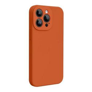 Husa Lemontti Liquid Silicon MagCharge compatibila cu iPhone 15 Pro Max, Portocaliu, protectie 360 grade, material fin, captusit cu microfibra imagine