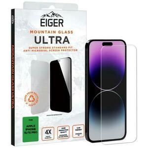 Folie Sticla Eiger 2.5D Mountain Glass Ultra compatibila cu iPhone 15 / 15 Pro (Transparent) imagine