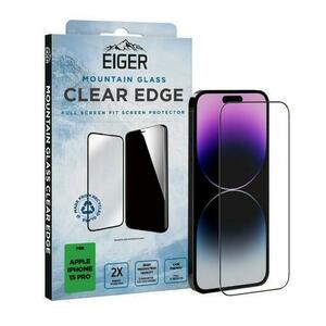 Folie de protectie Eiger Sticla 3D Mountain Glass Clear pentru iPhone 15 Pro imagine