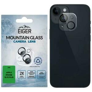 Folie de protectie Eiger 3D Mountain Glass Clear Sticla pentru Camera iPhone 15 / 15 Plus (Transparent) imagine