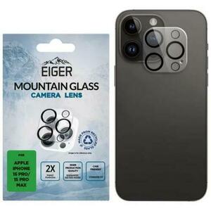 Folie de protectie Eiger 3D Mountain Glass ClearSticla pentru Camera iPhone 15 Pro / 15 Pro Max (Transparent) imagine