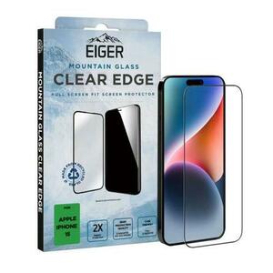 Folie de protectie Eiger Sticla 3D Mountain Glass Clear pentru iPhone 15 imagine