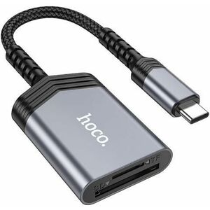 Cititor Carduri HOCO UA25, USB-C, SD, microSD (Gri) imagine
