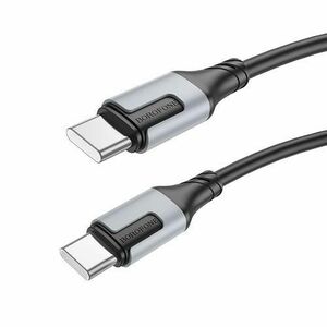 Cablu Date si Incarcare USB-C - USB-C Borofone BX101 Creator, 60W, 1m, Negru imagine