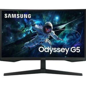 Monitor Gaming VA LED Samsung Odyssey G5 27inch LS27CG552EUXEN, QHD (2560 x 1440), HDMI, DisplayPort, Ecran curbat (Negru) imagine