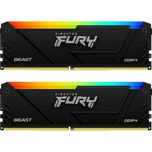 Memorii Kingston FURY Beast RGB 32GB(2x16GB) DDR4 3200MHz CL16 Dual Channel Kit imagine