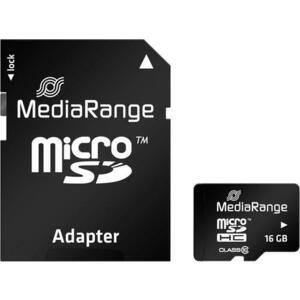 Card de memorie MediaRange MR958, 16GB, Micro SDHC, Class 10 cu adaptor SD imagine
