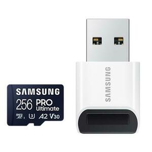 Card de memorie Samsung PRO Ultimate MB-MY256SB/WW 256GB, Class 10, UHS-I U3, V30, A2 + Adaptor USB imagine