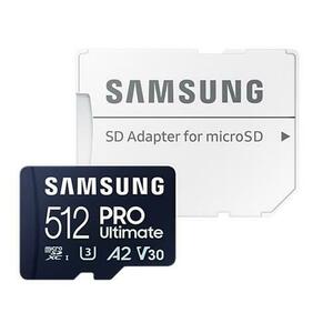 Card de memorie Samsung PRO Ultimate MB-MY512SA/WW, 512GB, Class 10, UHS-I U3, V30, A2 + Adaptor SD imagine