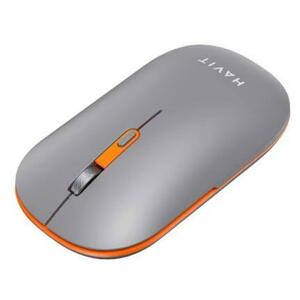 Mouse Optic Wireless HAVIT MS60WB, Bluetooth/USB, 1600 dpi (Gri/Portocaliu) imagine