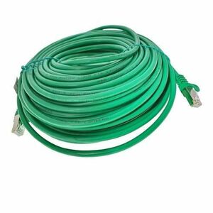 Cablu ecranat FTP, Lanberg 42800, cat 6, mufat 2xRJ45, lungime 30m, AWG 26, 250 MHz, de legatura retea, ethernet, Verde imagine