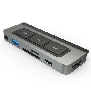 HUB USB Targus HyperDrive 6-in-1 USB-C Media Dock, pentru iPad Pro, iPad Mini, iPad Air (Gri) imagine