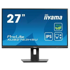 Monitor IPS LED Iiyama 27inch XUB2763HSU-B1, Full HD (1920 x 1080), HDMI, DisplayPort, Boxe, Pivot, 100 Hz, 3 ms (Negru) imagine